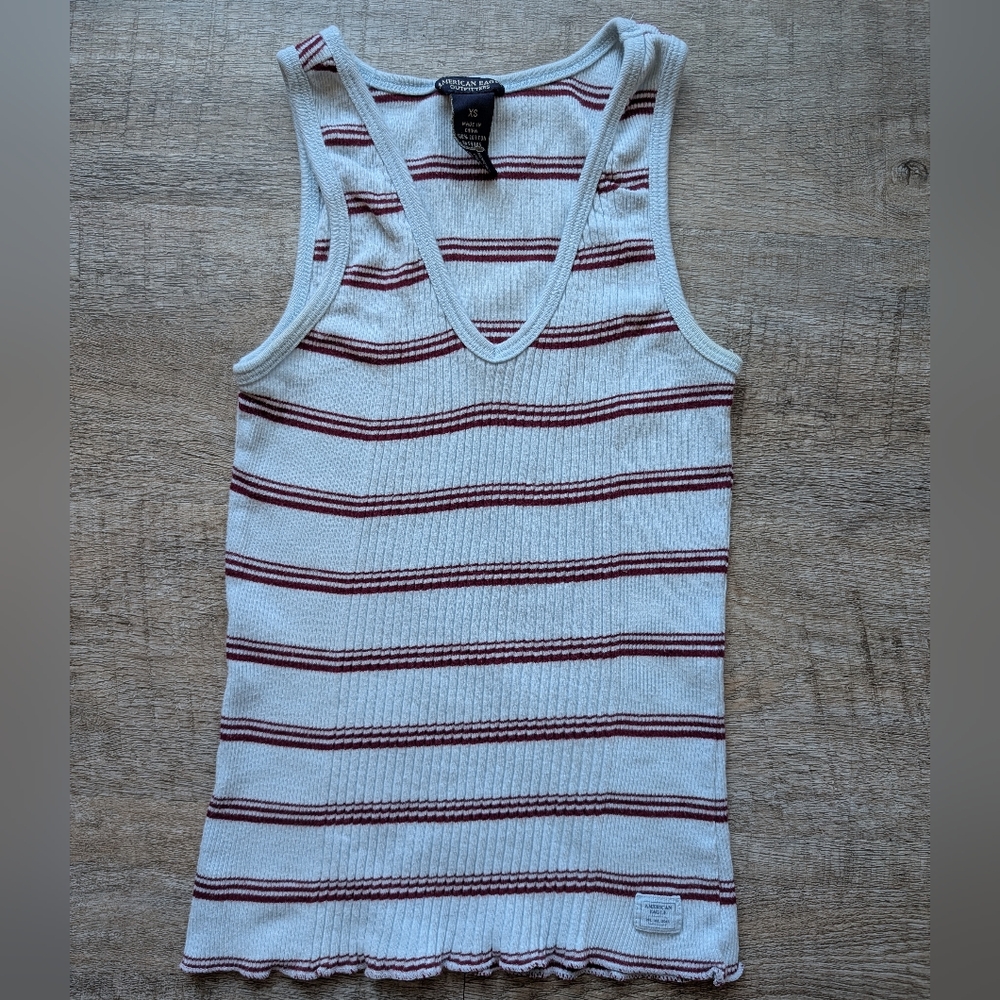 Y2K American Eagle Vintage Striped Tank Top - XS